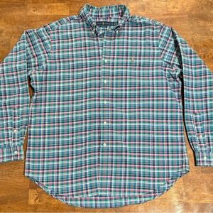 Polo Ralph Lauren Mens Plaid Button Up Classic Long Sleeve Shirt X-Large